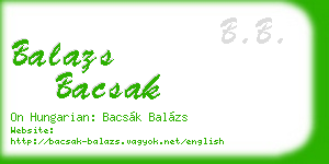 balazs bacsak business card